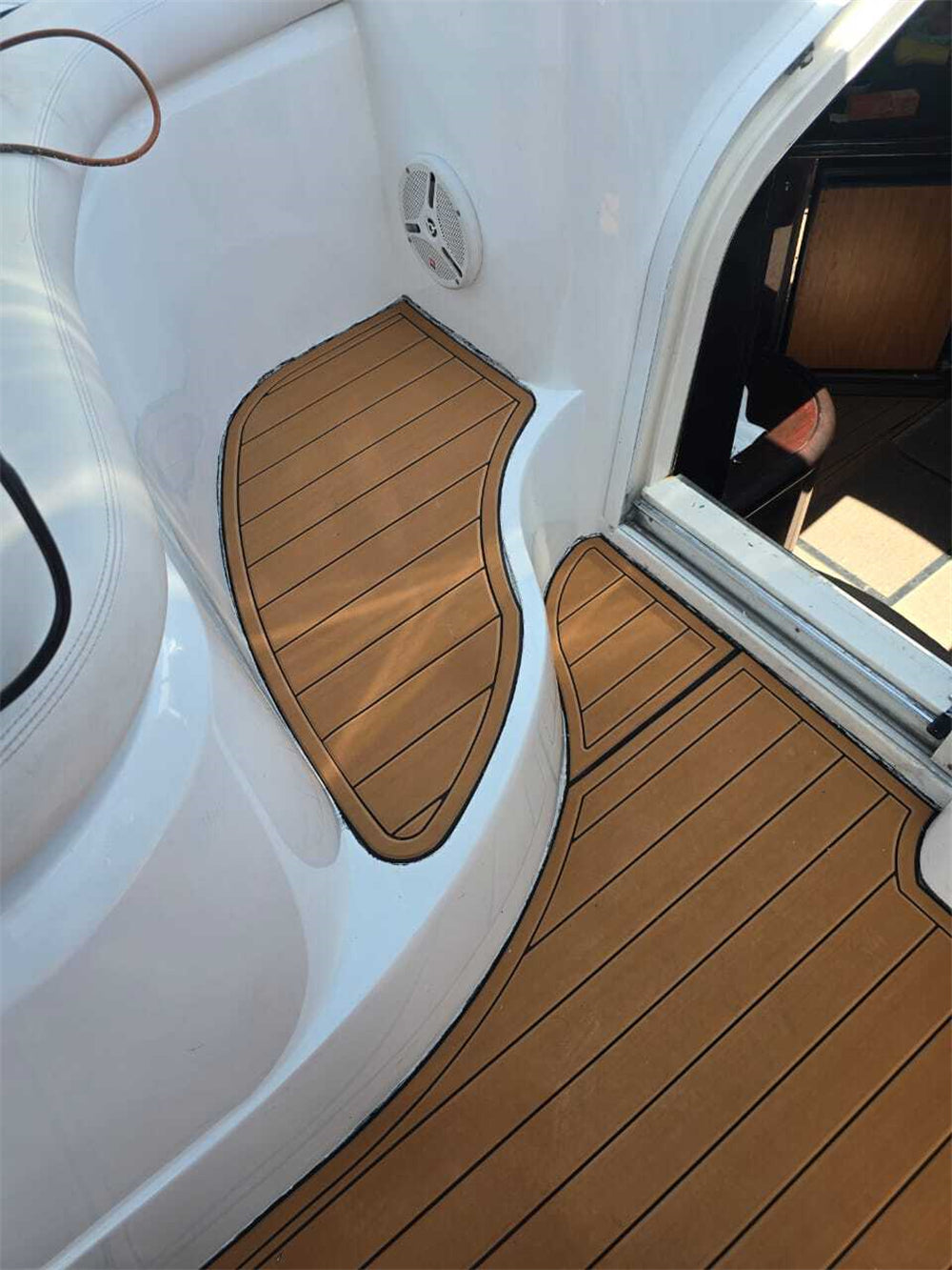 2003 Sunseeker Portofino 46 Swim Platform Cockpit Pad Boat EVA Foam Teak Deck Flooring Mat SeaDek MarineMat Gatorstep Style