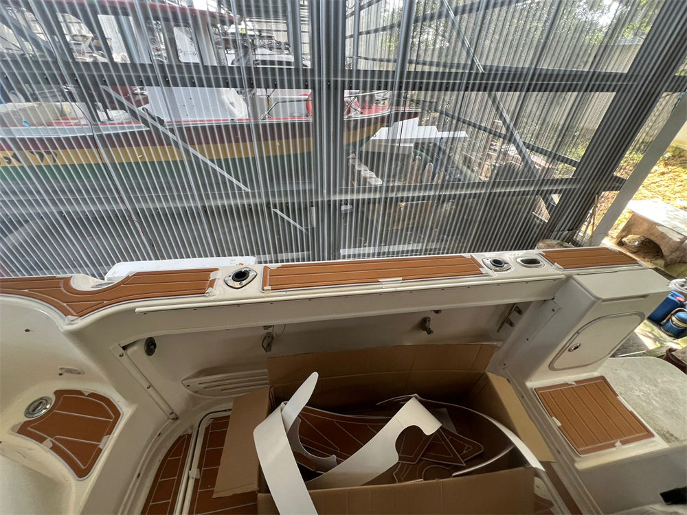 2008 Bayliner Trophy 2902 Walkabout Islander Swim Platform Cockpit Boat EVA Teak Floor Pad Mat SeaDek MarineMat Gatorstep Style Self Adhesive