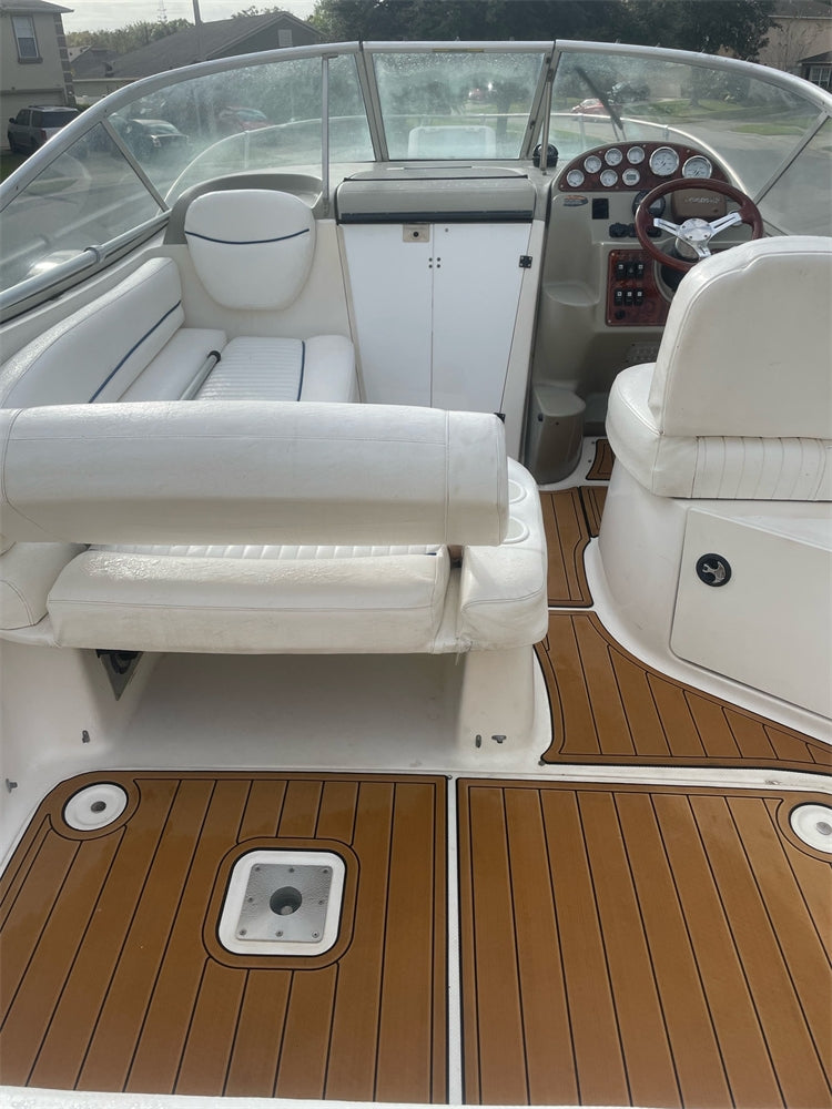 2002 Bayliner 2455 Swim Platform Cockpit Boat EVA Foam Faux Teak Deck Floor Pad Mat SeaDek MarineMat Gatorstep Style Self Adhesive
