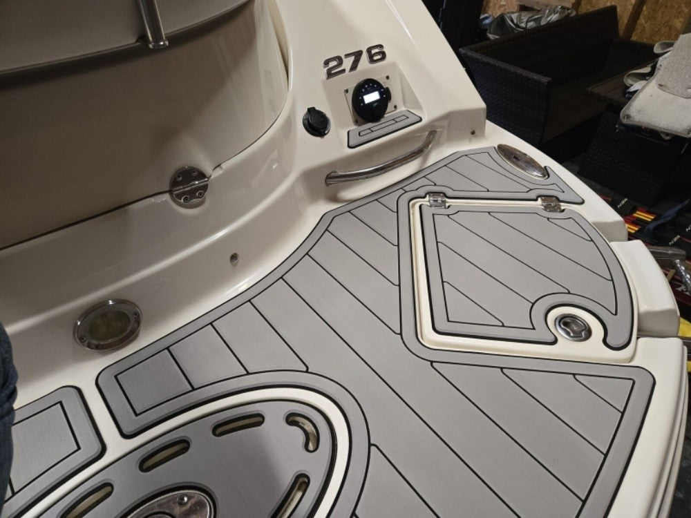 2010 Chaparral 276 SSI Swim Platform Cockpit Pad Boat EVA Foam Faux Teak Deck Floor Mat SeaDek MarineMat Gatorstep Style Self Adhesive