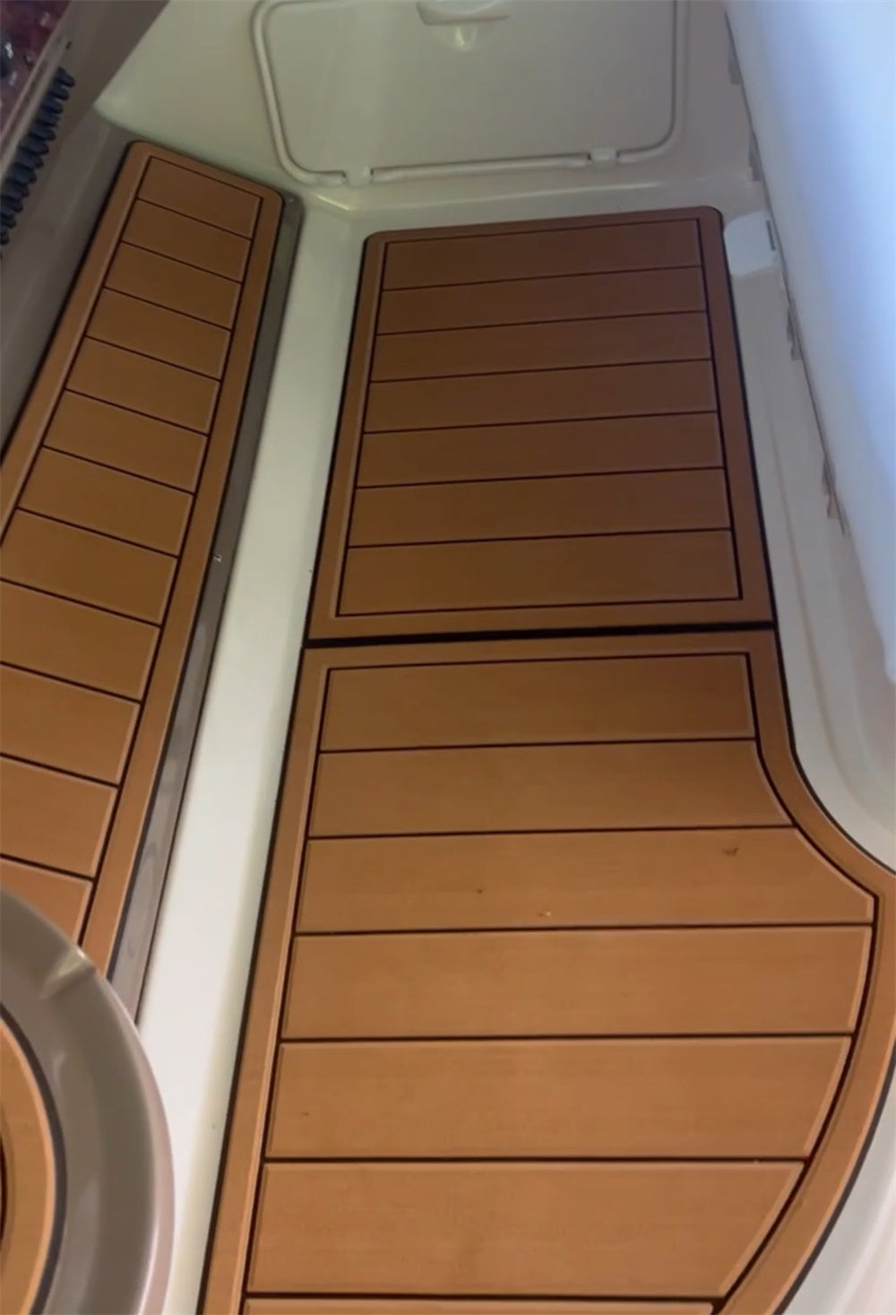 2004 Regal 3560 Swim Platform Cockpit Boat EVA Faux Foam Teak Floor Mat Seadek MarineMat Gatorstep Style Self Adhesive