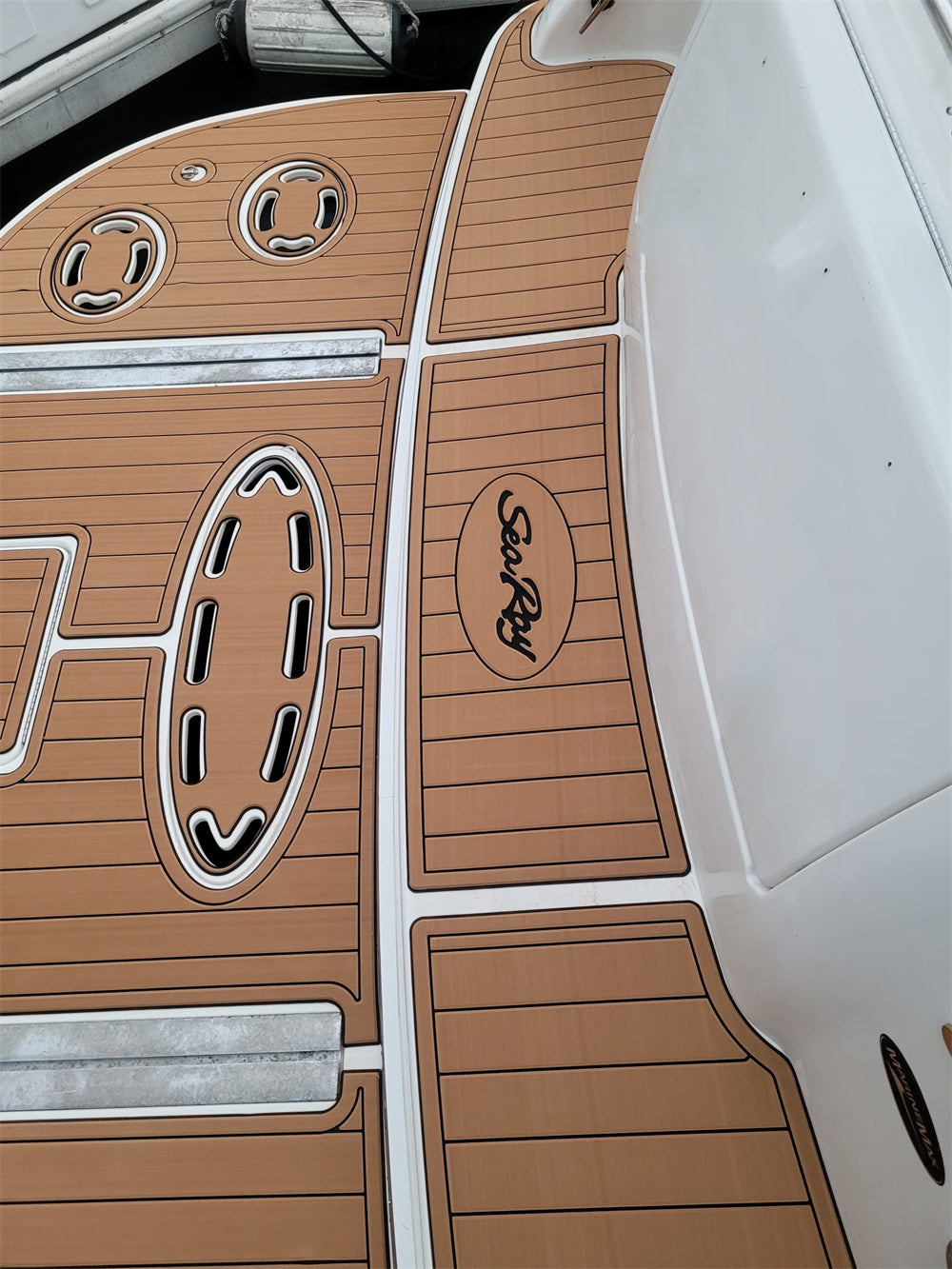 1998 Sea Ray Sundancer 370 Swim Platform Cockpit Pad Boat EVA Teak Flooring Mat