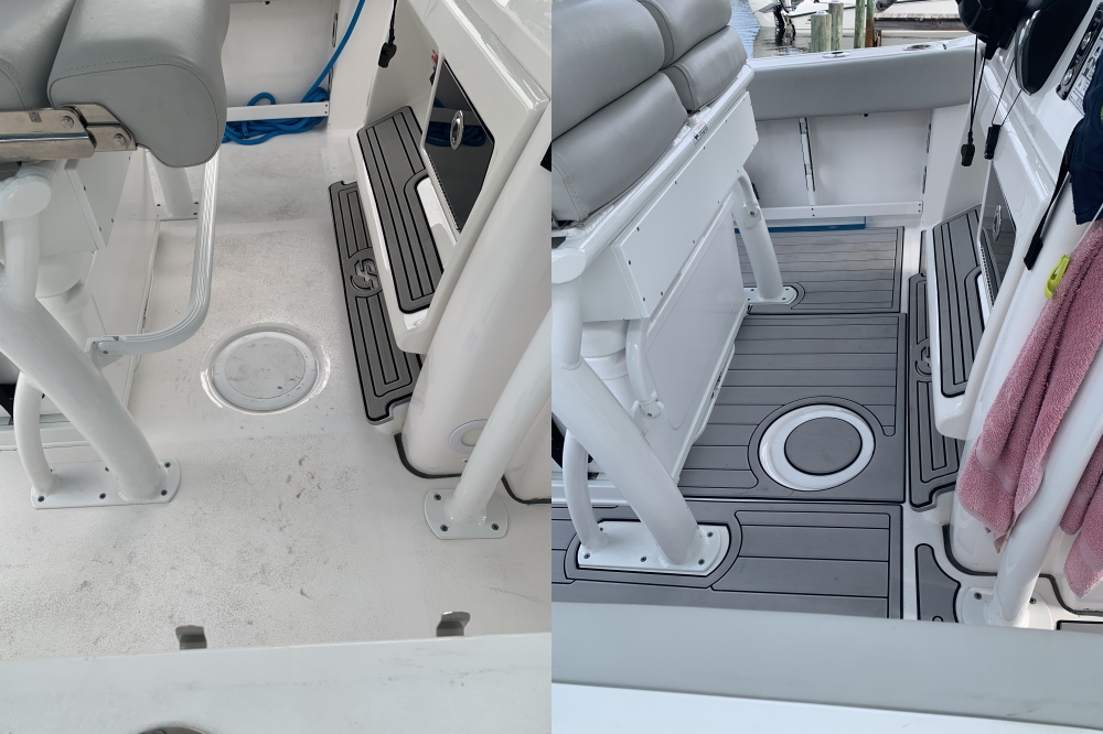 2022 Sea Fox 248 Commander Cockpit Boat EVA Foam Faux Deck Floor Pad Mat SeaDek MarineMat Gatorstep Style Self Adhesive
