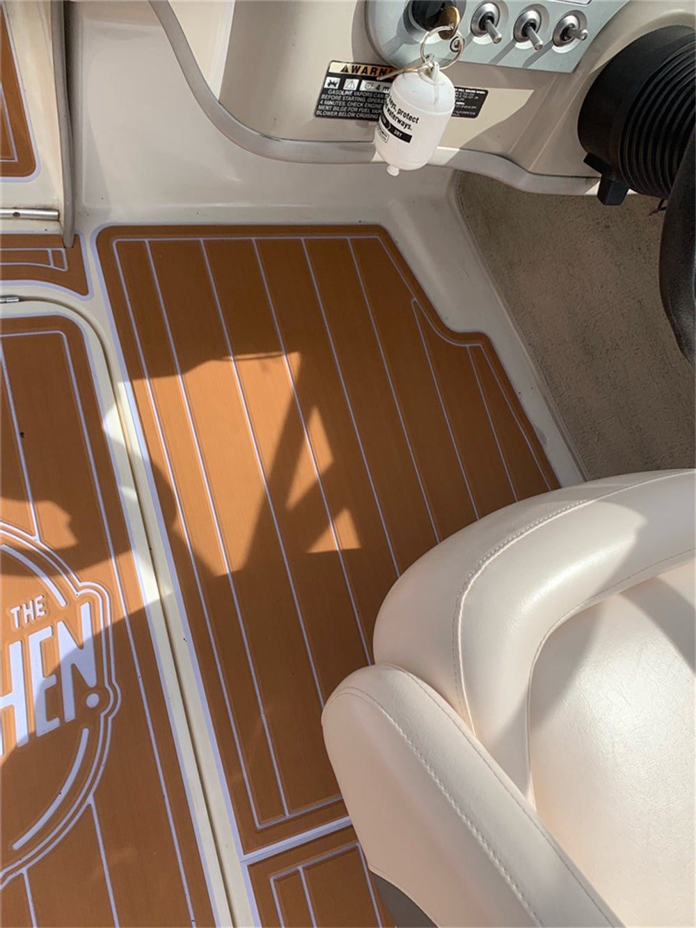 2008 Maxum 1900 SR3 Swim Platform Cockpit Boat EVA Faux Teak Floor Mat Seadek MarineMat Gatorstep Style Self Adhesive