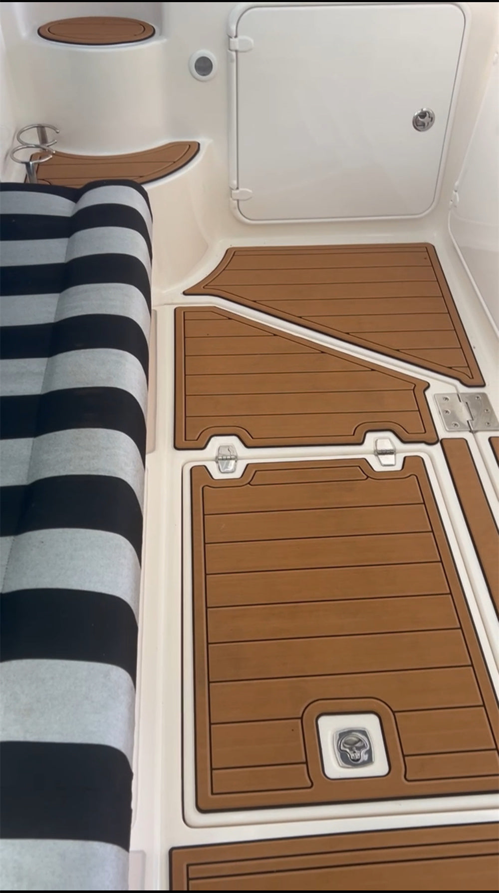 2004 Regal 3560 Swim Platform Cockpit Boat EVA Faux Foam Teak Floor Mat Seadek MarineMat Gatorstep Style Self Adhesive