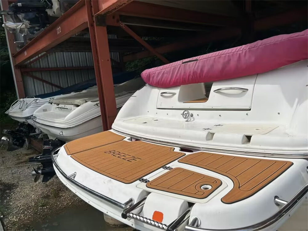 2004 Bryant 234 Swim Platform Cockpit Mat Boat EVA Foam Faux Teak Deck Floor Pad