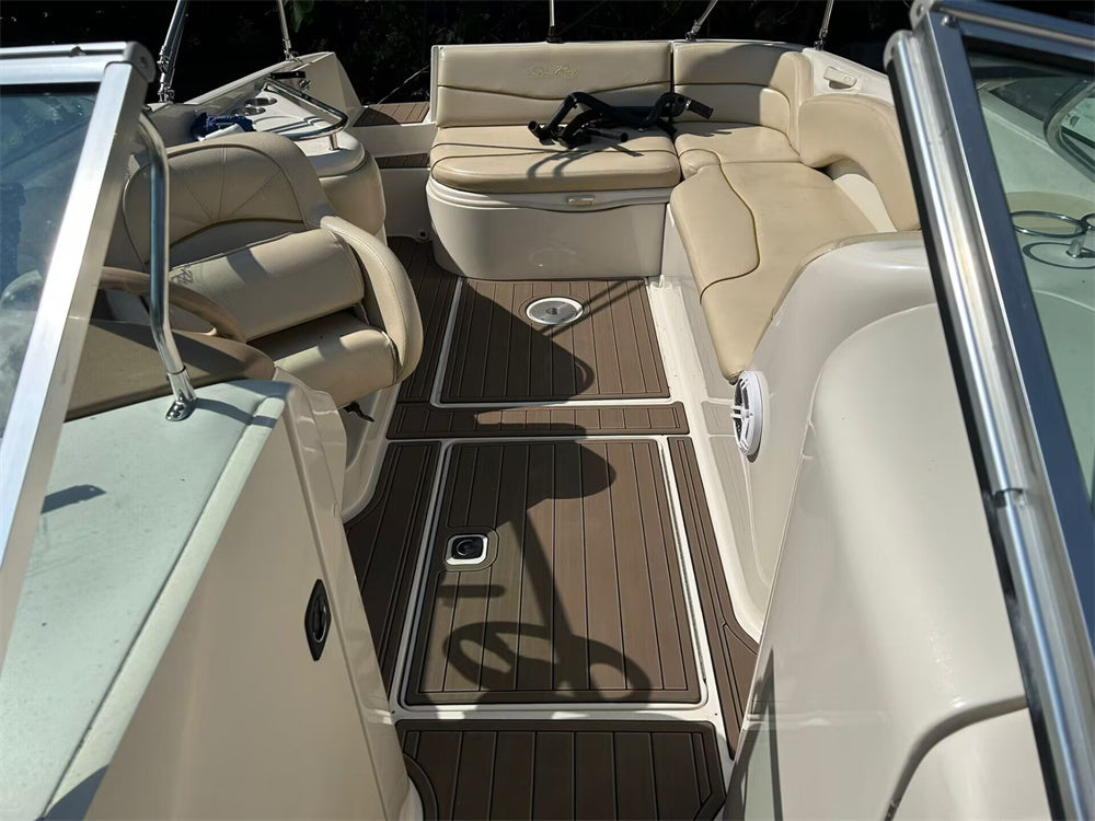 2000 Sea Ray Sundeck 240 Swim Platform Cockpit Pad Boat EVA Teak Deck Floor Mat