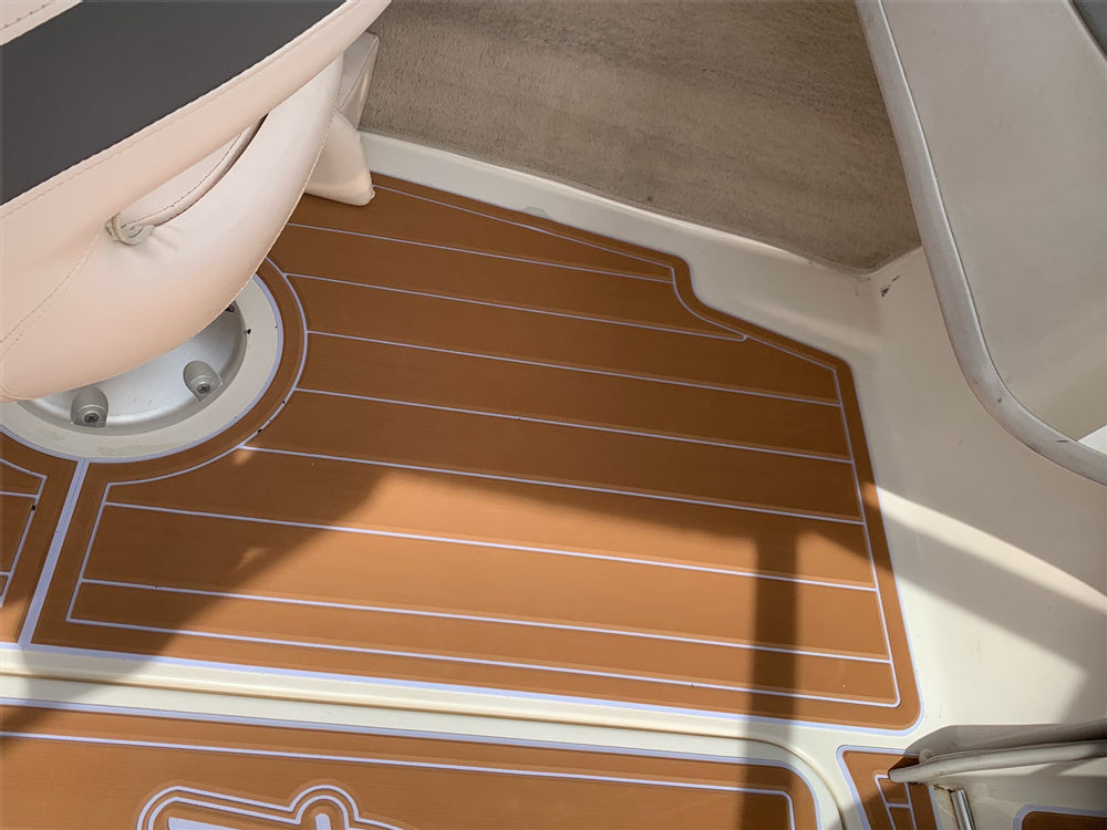 2008 Maxum 1900 SR3 Swim Platform Cockpit Boat EVA Faux Teak Floor Mat Seadek MarineMat Gatorstep Style Self Adhesive