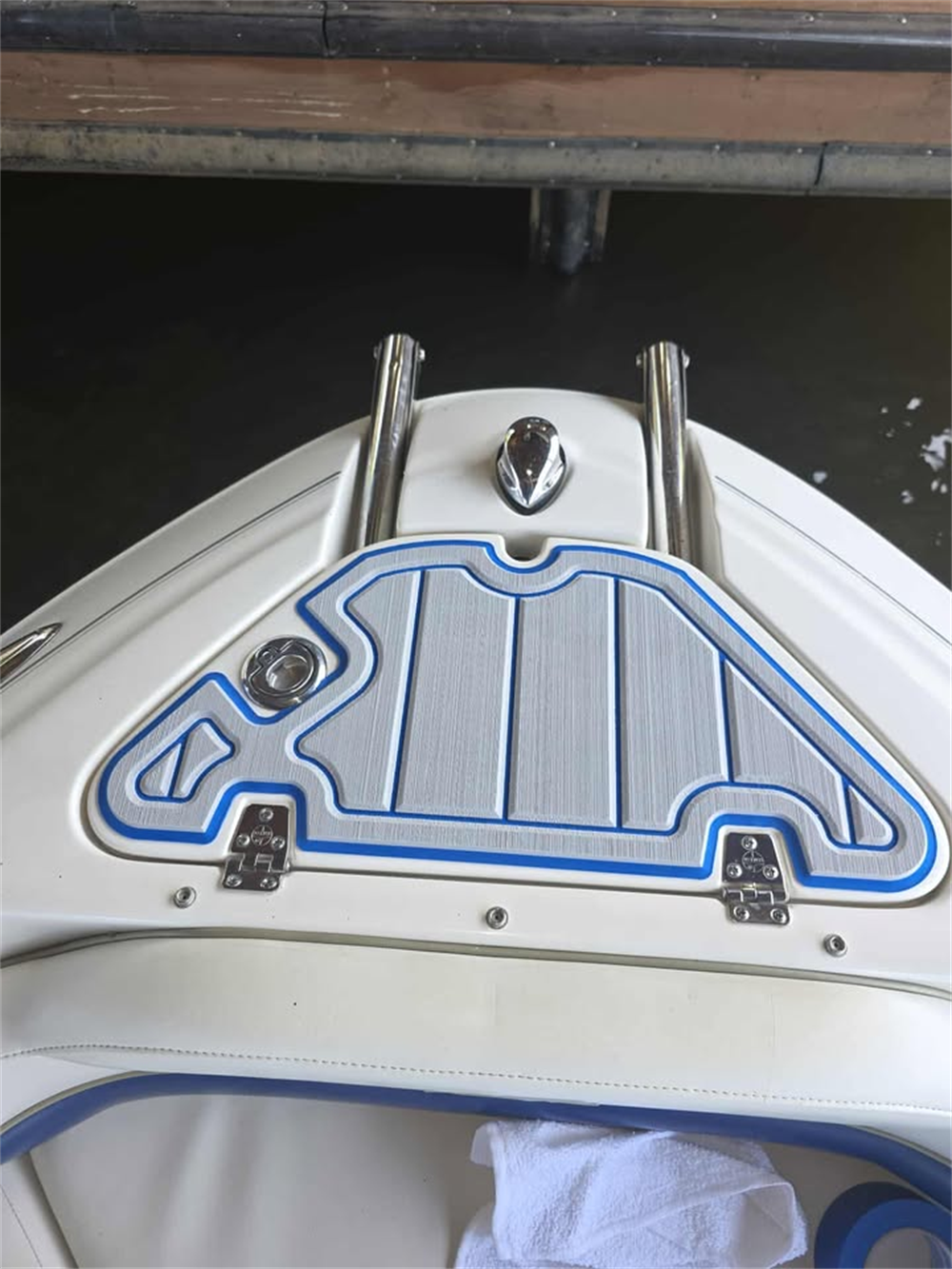 2005 Monterey 228SI Swim Platform Cockpit Pad Boat EVA Faux Teak Deck Floor Mat SeaDek MarineMat Gatorstep Style Self Adhesive