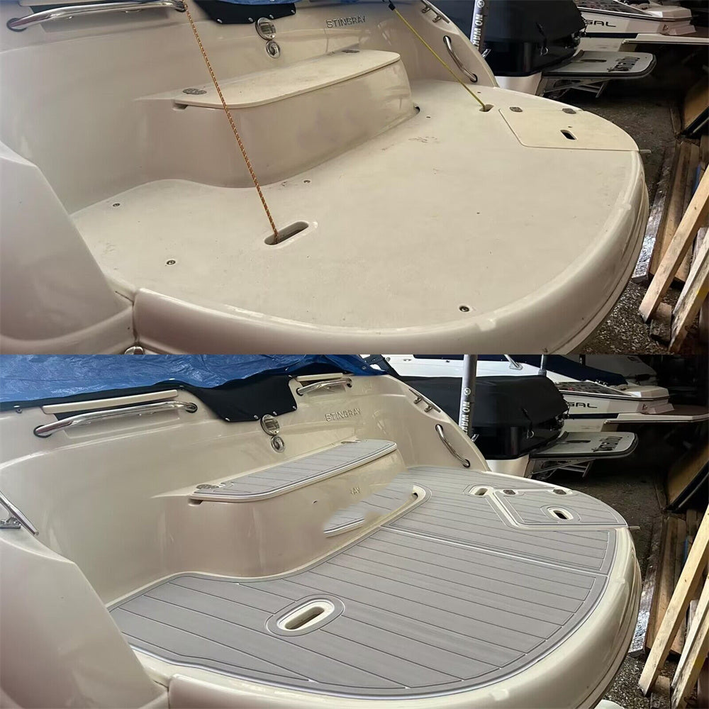 2008 Stingray 220 DR Swim Platform Bow Pad Boat EVA Foam Teak Deck Flooring Mat SeaDek MarineMat Gatorstep Style Self Adhesive