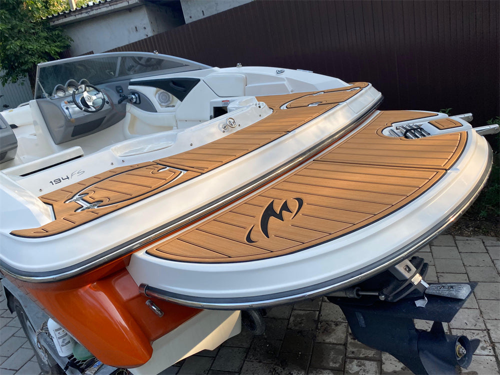 2008 Monterey 194 FS Swim Platform Cockpit Pad Boat EVA Foam Faux Teak Deck Floor Mat SeaDek MarineMat Gatorstep Style Adhesive