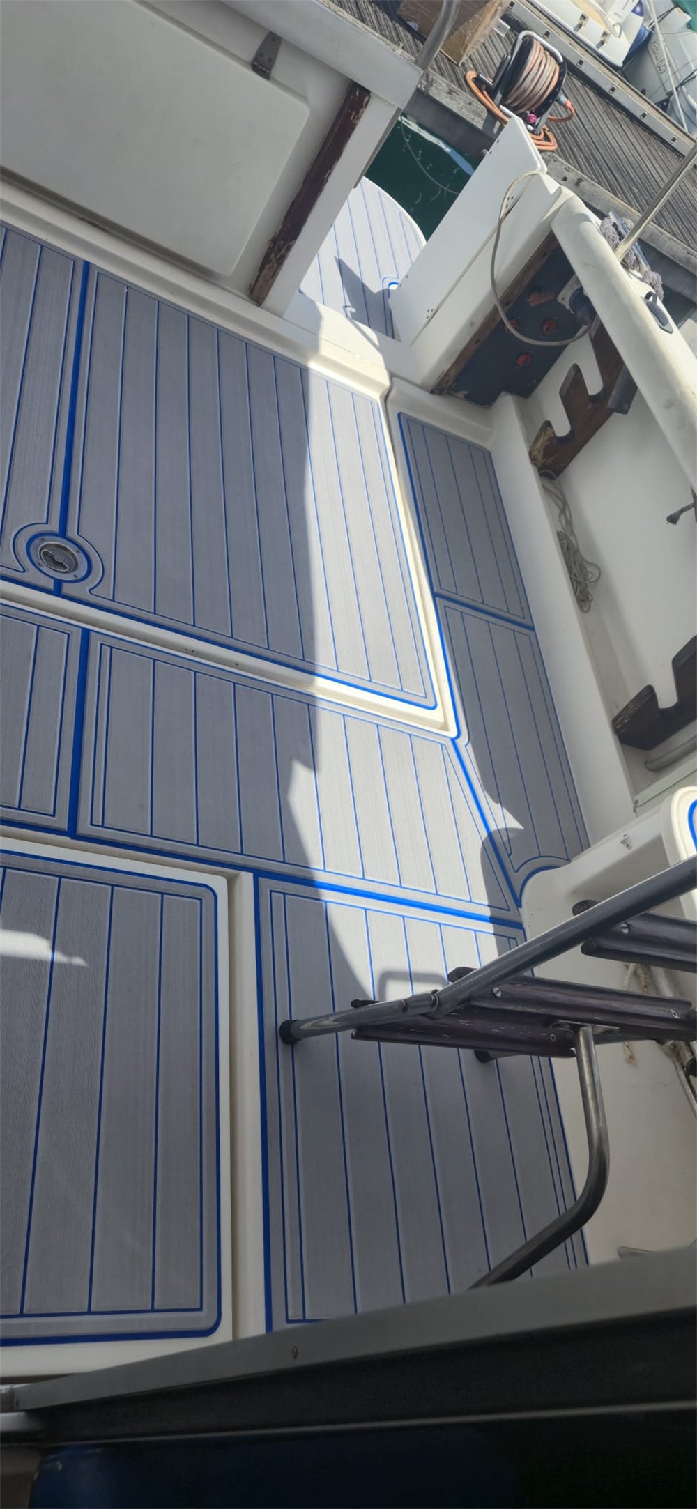 1998 Rio 800 Cabin Fish Swim Platform Cockpit Cabin Boat EVA Foam Faux Teak Deck Floor Mat Seadek MarineMat Gatorstep Style Self Adhesive