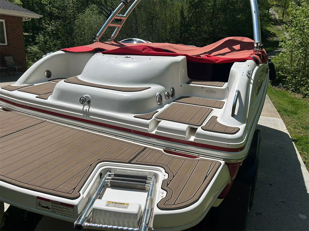 2012 Hurricane 220 Swim platform Bow Pad Boat EVA Foam Teak Deck Flooring Mat SeaDek MarineMat Gatorstep Style Self Adhesive
