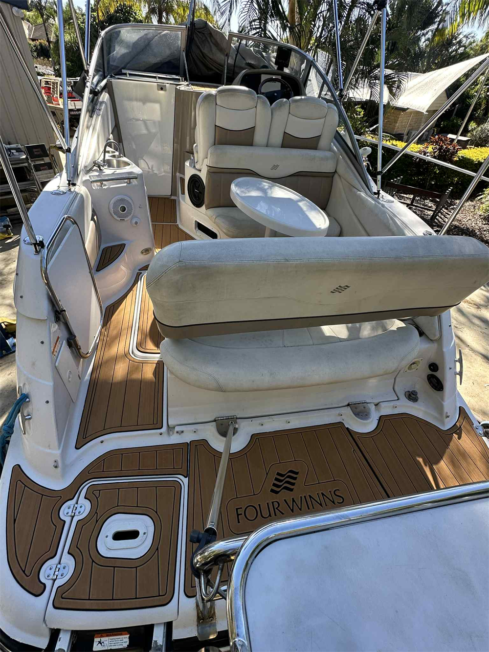 2008 Four Winns Vista 258 Swim Platform Cockpit Boat EVA Foam Faux Teak Deck Floor Mat SeaDek MarineMat Gatorstep Style Self Adhesive