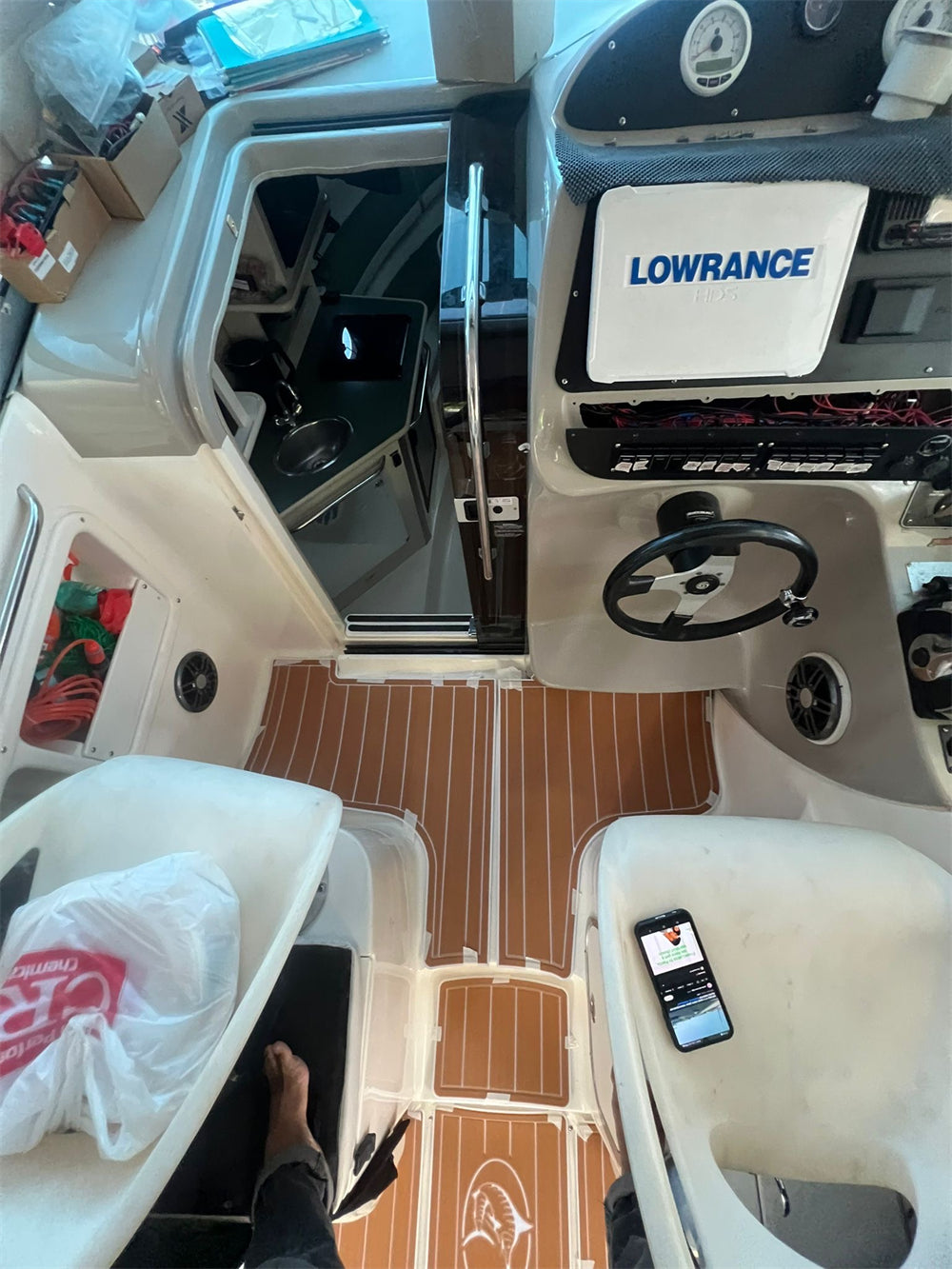 2008 Bayliner Trophy 2902 Walkabout Islander Swim Platform Cockpit Boat EVA Teak Floor Pad Mat SeaDek MarineMat Gatorstep Style Self Adhesive