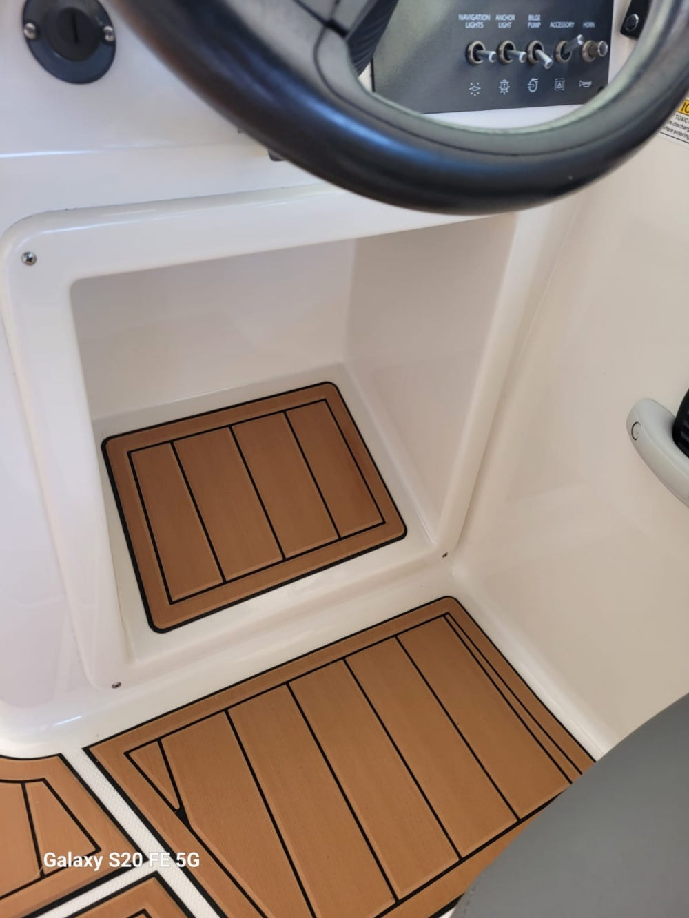 2019 Bayliner E7 Swim Platform Cockpit Pad Boat EVA Teak Deck Floor Mat Seadek MarineMat Gatorstep Style Self Adhesive