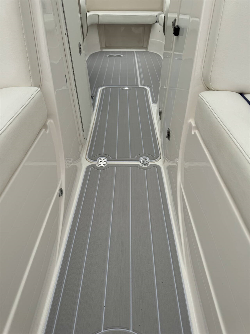 2008 Rinker Captiva 246 Cockpit Bow Pad Boat EVA Foam Faux Teak Deck Floor Mat SeaDek MarineMat Gatorstep Style Self Adhesive