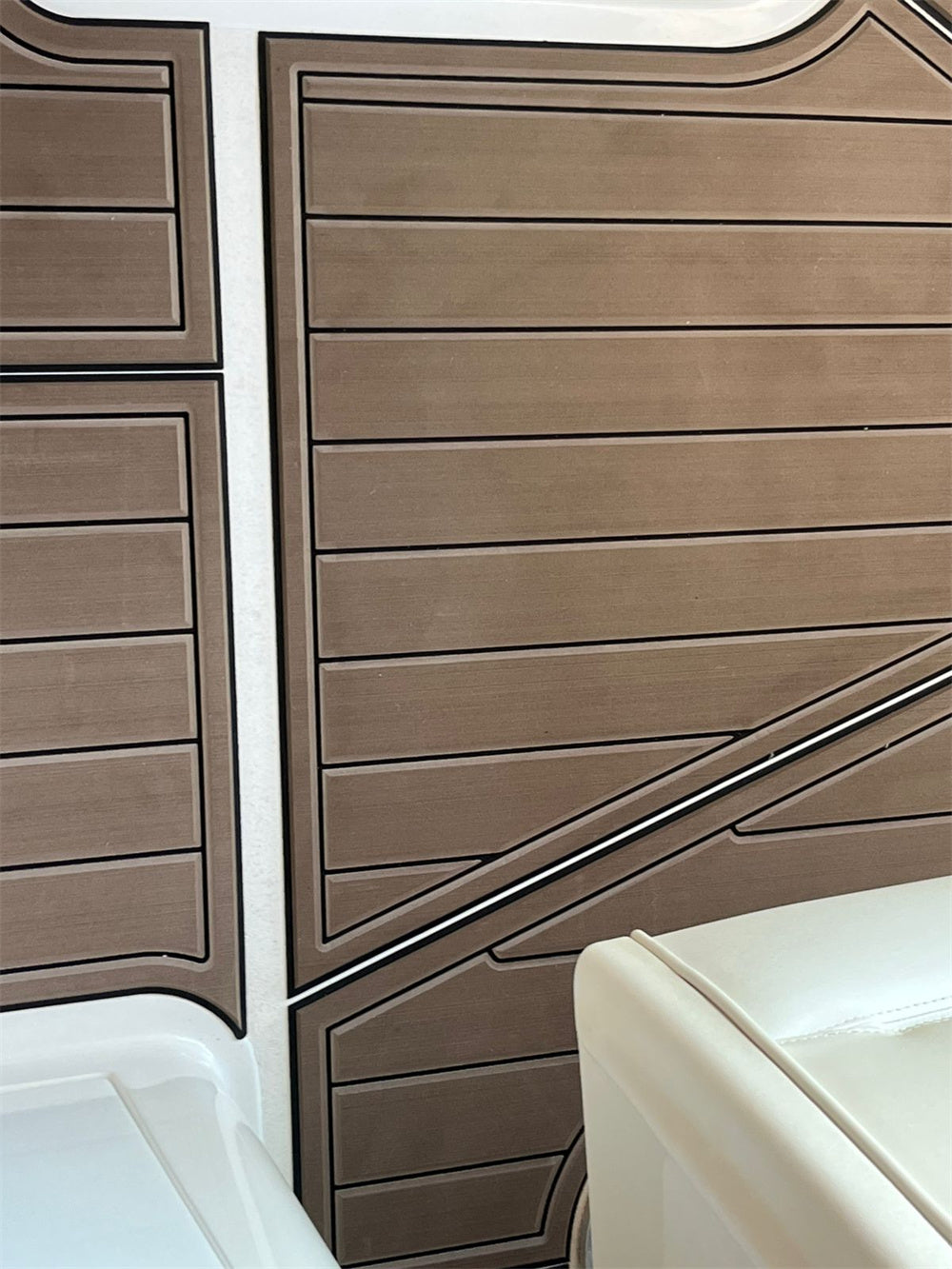 2013 Cobalt A28 Swim Platform Cockpit Pad Boat EVA Foam Teak Deck Floor Mat Seadek Gatorstep Style Self Adhesive