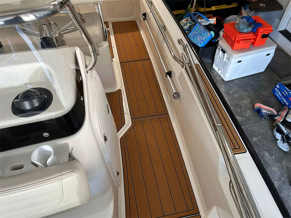 2023 Boston Whaler Montauk 17 Swim Platform Cockpit Mat Boat EVA Teak Floor Pad