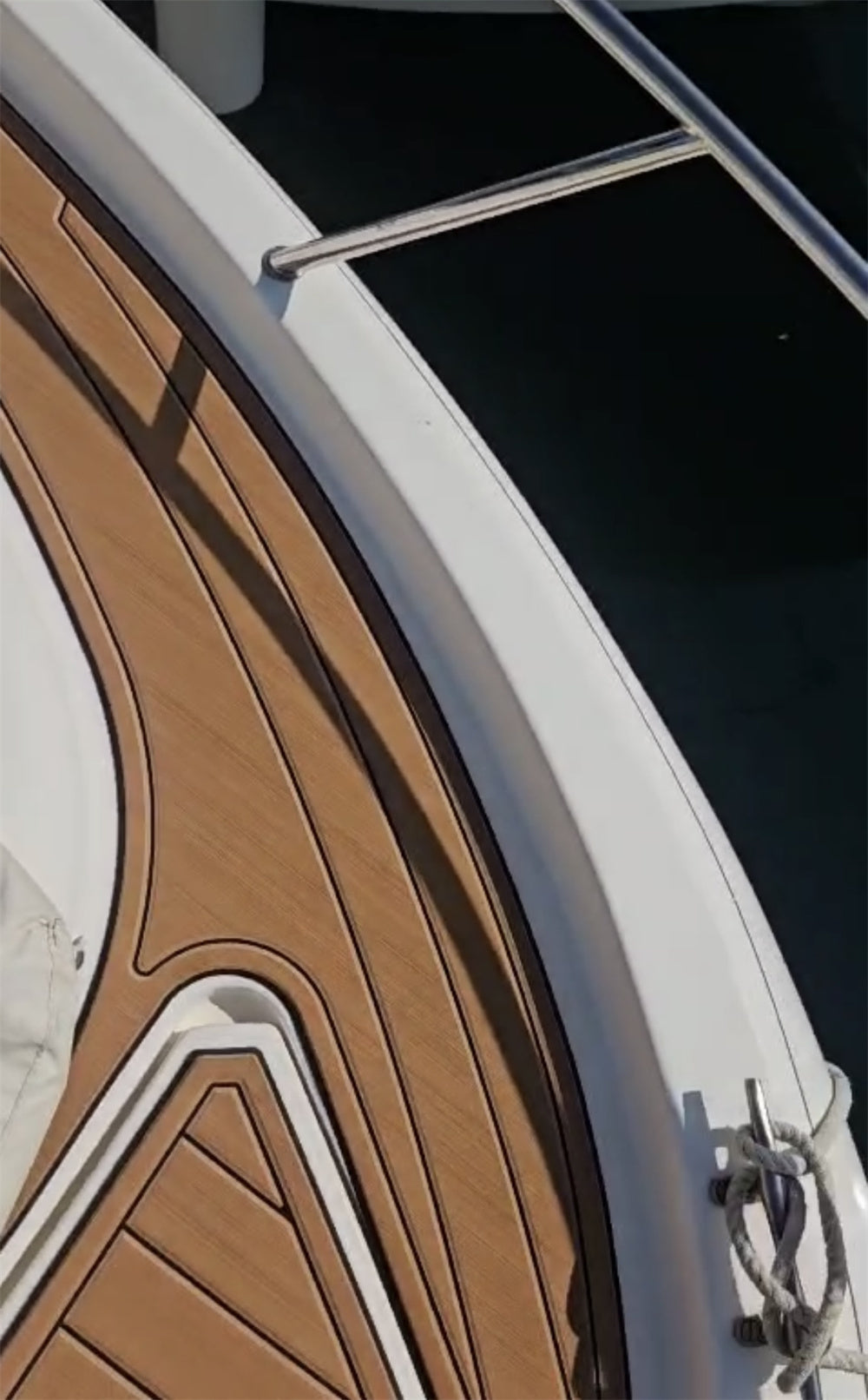 2004 Jeanneau Leader 805 Swim Platform Step Cockpit Boat Pad EVA Foam Faux Teak Deck Floor Mat Seadek MarineMat Gatorstep Style Self Adhesive