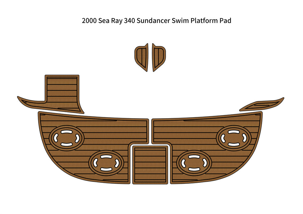 2000 Sea Ray 340 Sundancer Swim Platform Pad Boat EVA Foam Teak Deck Floor Mat SeaDek MarineMat Gatorstep Style Self Adhesive