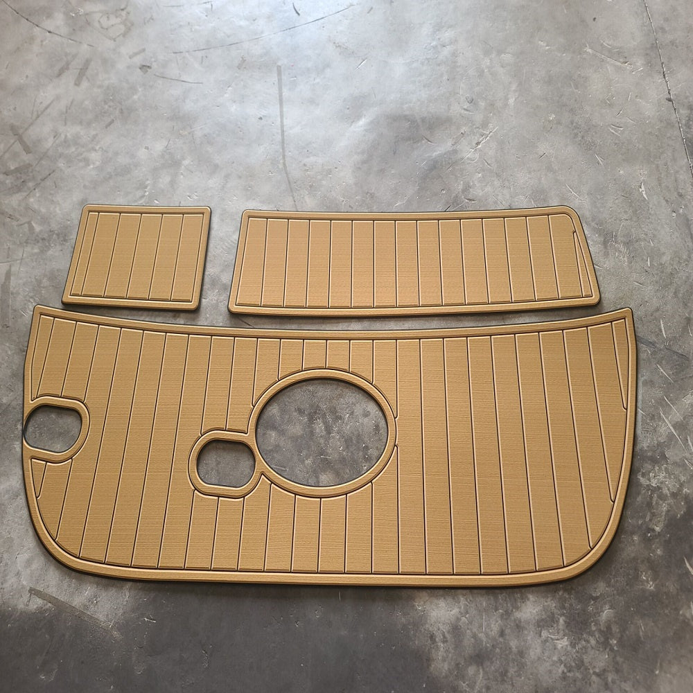 2006 Crownline LPX 210 Swim Platform Cockpit Trailer Pad Boat EVA Foam Faux Teak Deck Floor Mat SeaDek MarineMat Gatorstep Style Self Adhesive