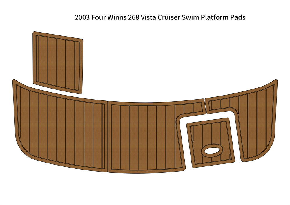 2003 Four Winns 268 Vista Cruiser Swim Platform Boat EVA Foam Teak Floor Pad Mat SeaDek MarineMat Gatorstep Style Self Adhesive