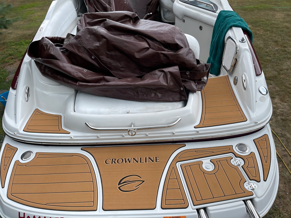 1998 Crownline 268 Swim Platform Cockpit Boat EVA Foam Faux Teak Floor Pad Mat SeaDek MarineMat Gatorstep Style Self Adhesive