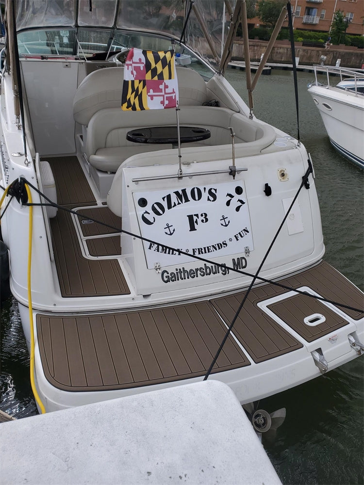 2003 Four Winns 268 Vista Cruiser Swim Platform Boat EVA Foam Teak Floor Pad Mat SeaDek MarineMat Gatorstep Style Self Adhesive