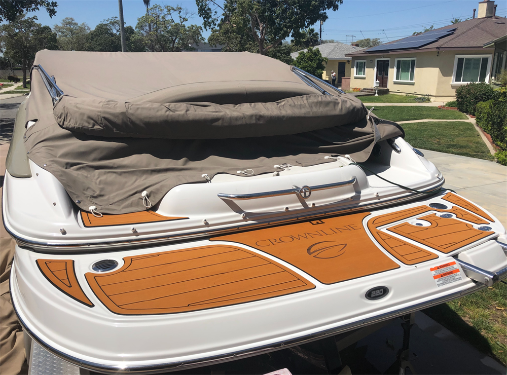 2007 Crownline 220EX Swim Platform Cockpit Boat EVA Foam Teak Deck Floor Pad Mat SeaDek MarineMat Gatorstep Style Self Adhesive