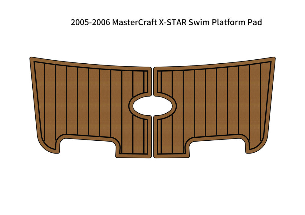 2005-2006 MasterCraft X-STAR Swim Platform Pad Boat EVA Foam Teak Deck Floor Mat SeaDek MarineMat Gatorstep Style Self Adhesive