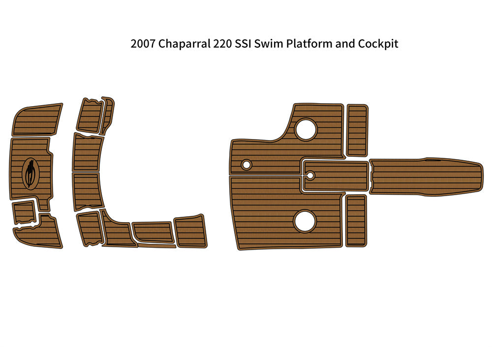 2007 Chaparral 220 SSI Swim Platform Cockpit Boat EVA Foam Teak Deck Floor Pad SeaDek MarineMat Style Self Adhesive
