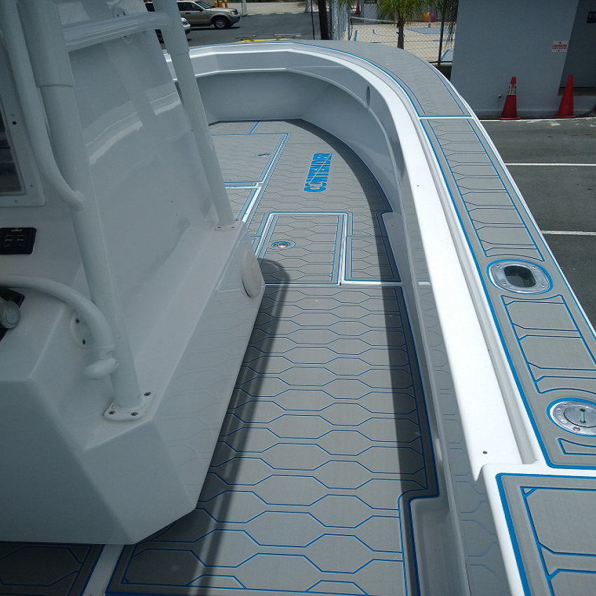 2005 Contender 31 Swim Platform Cockpit Pad Boat EVA Faux Teak Deck Flooring Mat