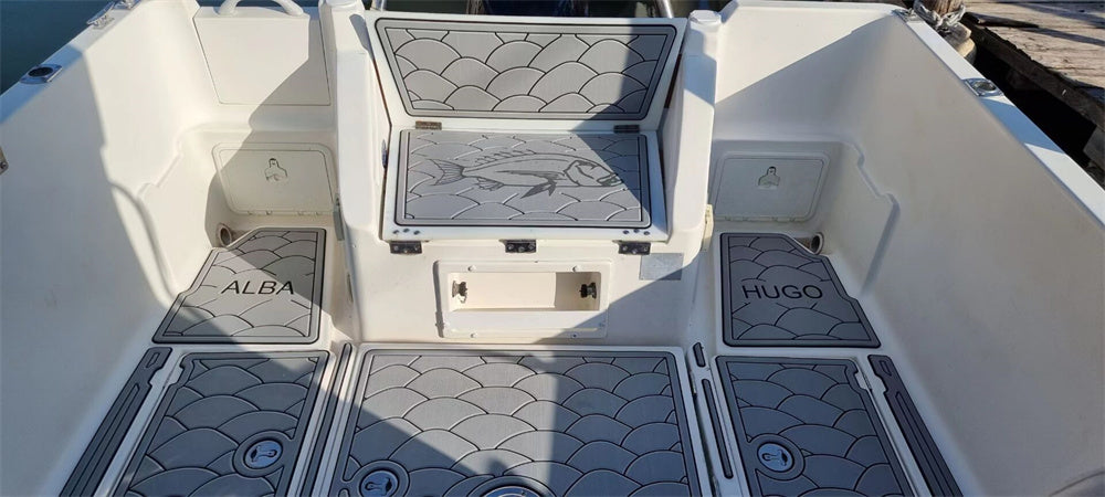 2009 Shiren 23 Cockpit Floor Mat Boat EVA Foam Foam Teak Deck Floor Pad Flooring