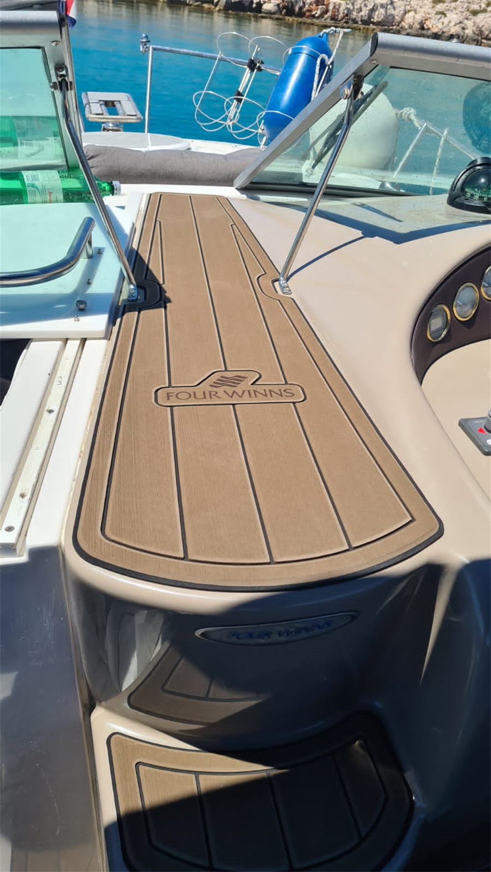 2004 Four Winns 248 Vista Swim Platform Cockpit Bow Pad Boat EVA Foam Faux Teak Deck Floor Mat SeaDek MarineMat Style Self Adhesive