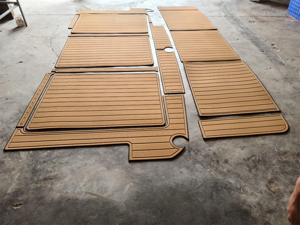 1987 Bayliner 4550 Swim Platform Cockpit Boat EVA Foam Teak Deck Floor Pad Mat SeaDek MarineMat Gatorstep Style Self Adhesive