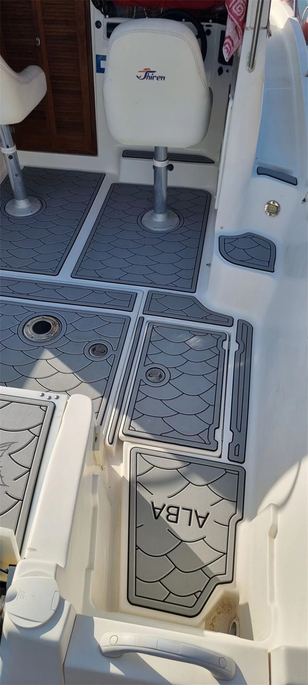 2009 Shiren 23 Cockpit Floor Mat Boat EVA Foam Foam Teak Deck Floor Pad Flooring