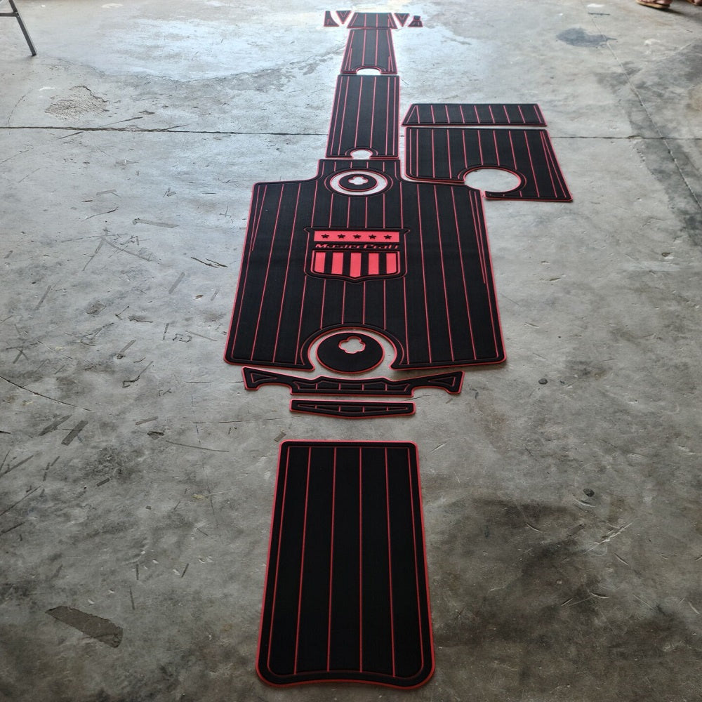 2011 Mastercraft X25 Cockpit Pad Boat EVA Foam Faux Teak Deck Floor Mat Flooring SeaDek MarineMat Gatorstep Style Self Adhesive