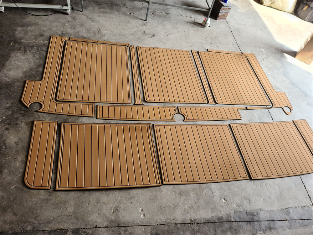 1987 Bayliner 4550 Swim Platform Cockpit Boat EVA Foam Teak Deck Floor Pad Mat SeaDek MarineMat Gatorstep Style Self Adhesive