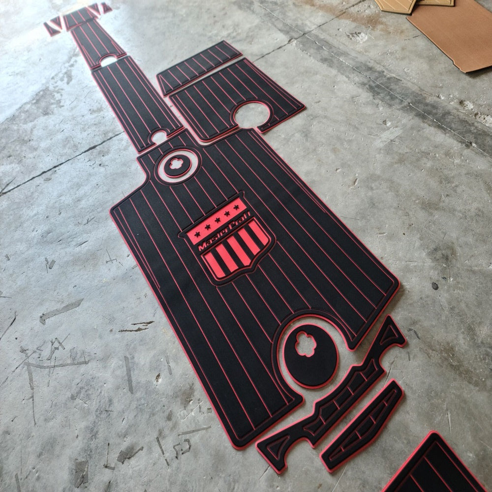 2011 Mastercraft X25 Cockpit Pad Boat EVA Foam Faux Teak Deck Floor Mat Flooring SeaDek MarineMat Gatorstep Style Self Adhesive