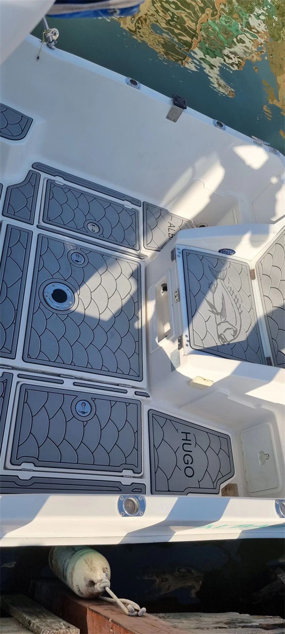 2009 Shiren 23 Cockpit Floor Mat Boat EVA Foam Foam Teak Deck Floor Pad Flooring