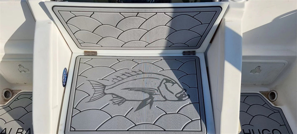 2009 Shiren 23 Cockpit Floor Mat Boat EVA Foam Foam Teak Deck Floor Pad Flooring