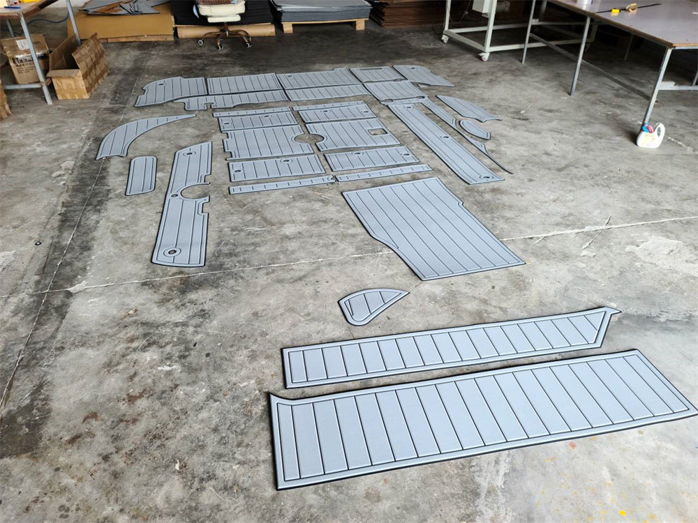 2000 Cruiser Yachts 3075 Express Swim Platform Cockpit Pad Boat EVA Teak Floor SeaDek MarineMat Gatorstep Style Self Adhesive