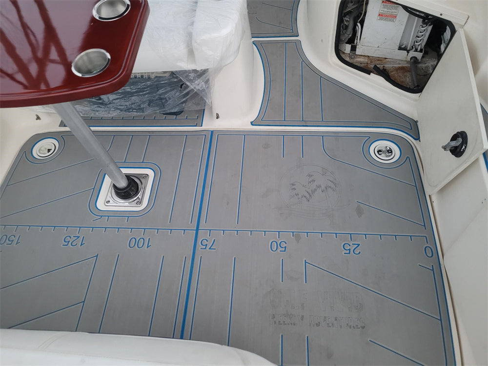 2003 Bayliner 245 SB Swim Platform Cockpit Boat EVA Foam Teak Deck Floor Pad Mat SeaDek MarineMat Gatorstep Style Self Adhesive