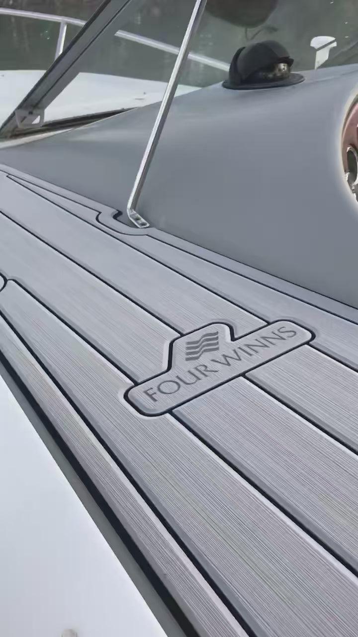 Four Winns 358V Swim Platform Step Boat EVA Faux Foam Teak Deck Floor Pad Mat SeaDek MarineMat Gatorstep Style Self Adhesive