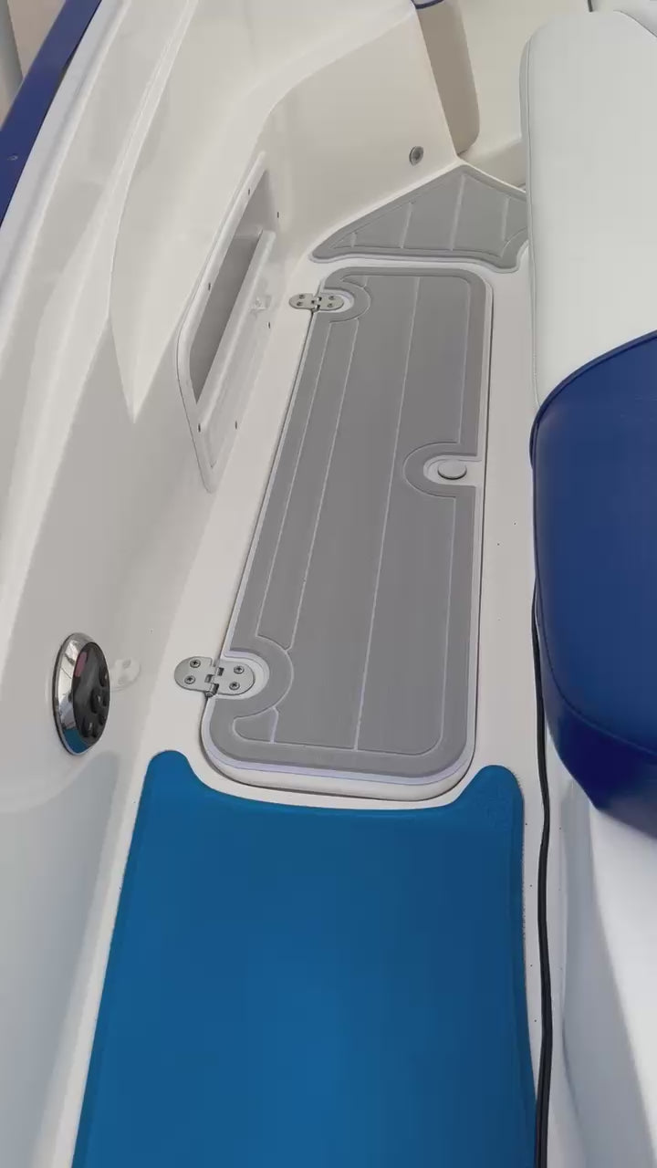 2008 Rinker Captiva 246 Cockpit Bow Pad Boat EVA Foam Faux Teak Deck Floor Mat SeaDek MarineMat Gatorstep Style Self Adhesive