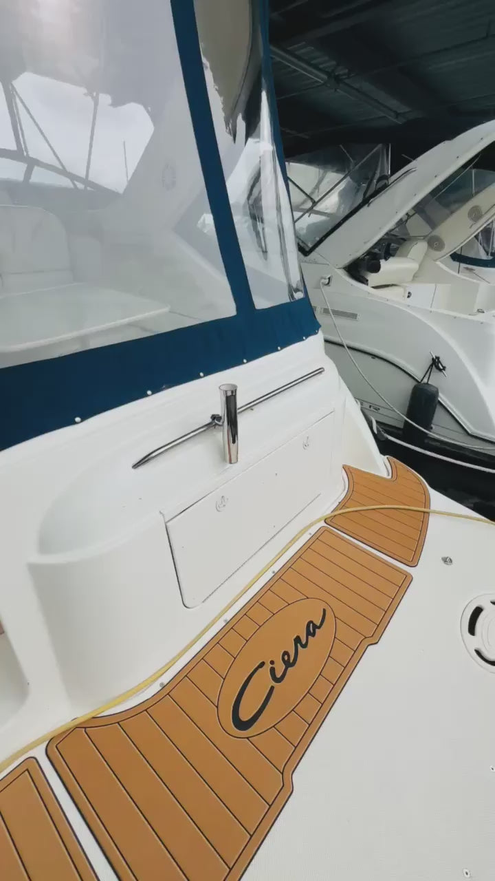 2004 Bayliner 305 Ciera Swim Platform Cockpit Pad Boat EVA Foam Teak Floor Mat SeaDek MarineMat Gatorstep Style Self Adhesive