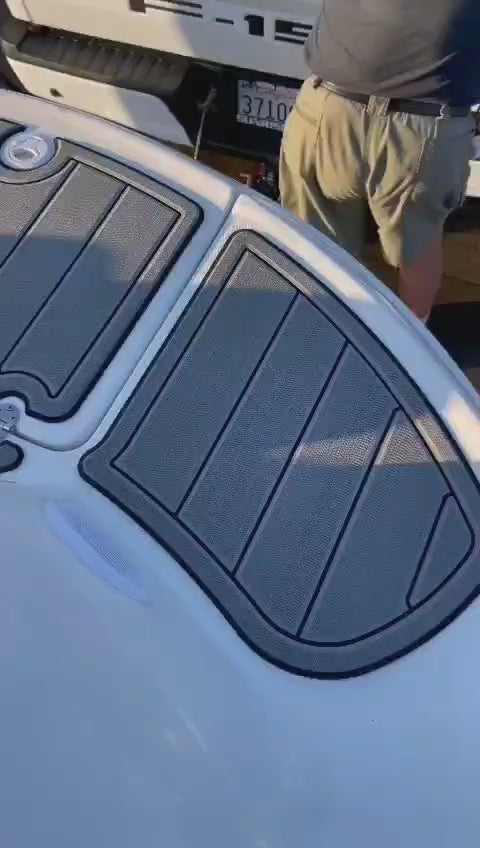 Chaparral 264 Swim Step Platform Boat EVA Foam Faux Teak Deck Floor Pad Mat SeaDek MarineMat Gatorstep Style Self Adhesive