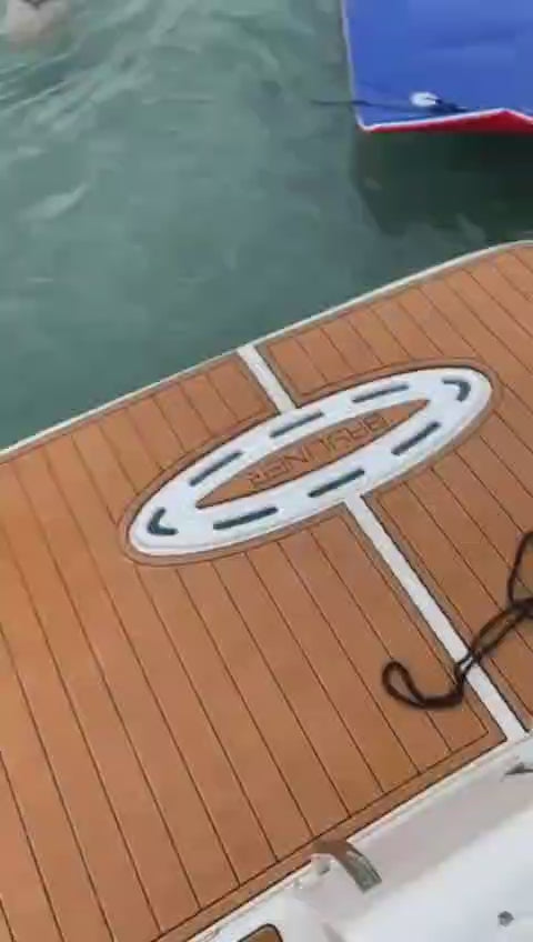 2001 Bayliner 2655 Swim Platform Cockpit Pad Boat EVA Foam Faux Teak Floor Mat SeaDek MarineMat Gatorstep Style Self Adhesive
