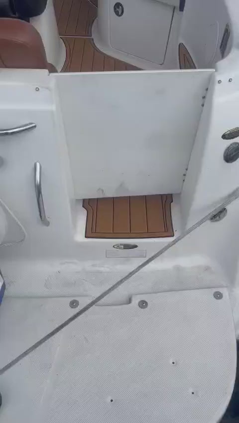 2003 Bayliner 245 SB Foredeck Bow Pad Boat EVA Foam Faux Teak Deck Floor Mat SeaDek MarineMat Style Self Adhesive
